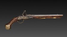 Pair of Flintlock Pistols (2 of 2), early 1700s. Creator: Unknown.