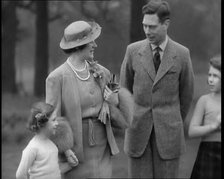 George VI, His Majesty The King, Elizabeth, Her Majesty The Queen, and the Princesses..., 1936. Creator: British Pathe Ltd.