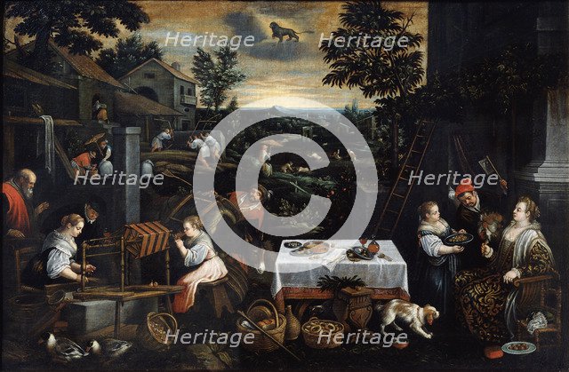 'July' (from the series 'The Seasons'), late 16th or early 17th century. Artist: Leandro Bassano