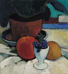 Still Life with Plant and Egg Cup, c. 1905. Creator: Modersohn-Becker, Paula (1876-1907).