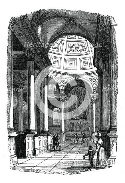 St Stephen's Church, Walbrook, London, 1833. Artist: Jackson