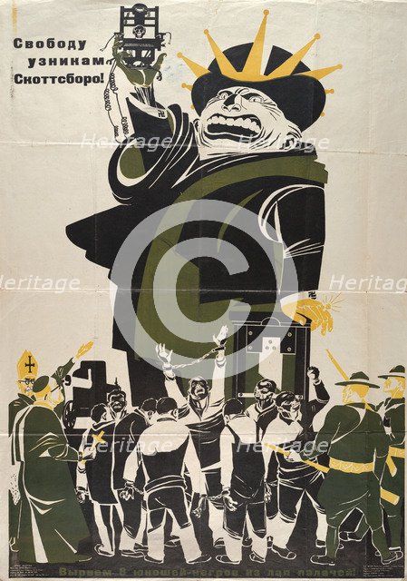 Freedom to the prisoners of Scottsboro!, 1932.