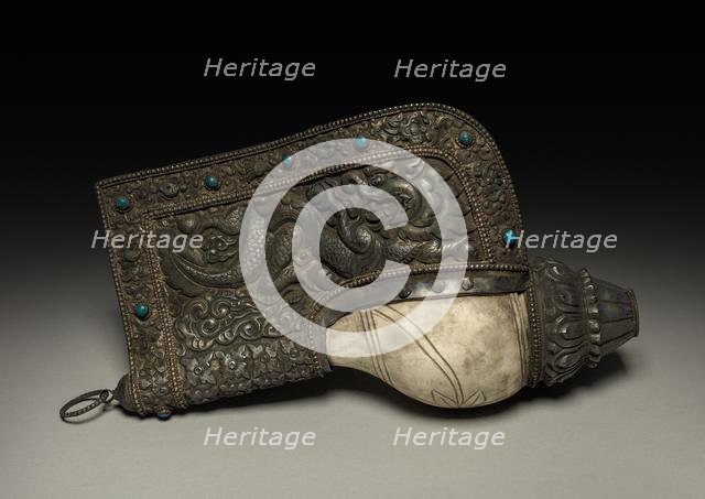 Conch Shell Set in Silver, 1800s. Creator: Unknown.