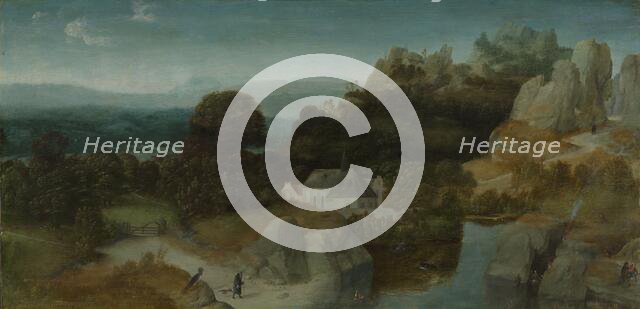 Landscape with the Temptation of Saint Antony Abbot, c.1510-c.1520. Creator: Workshop of Joachim Patinir.