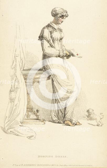 Fashion Plate (Morning Dress), 1813. Creator: Rudolph Ackermann.