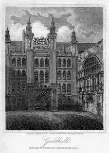 Guildhall, City of London, 1817.Artist: J Greig