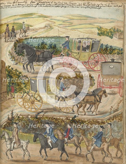 Journey from Falmouth to Truro, 1778.  Creator: Jan Brandes.