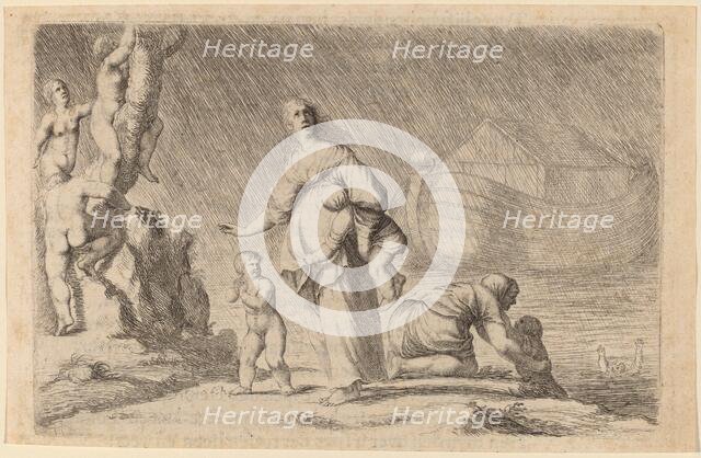 Noah's Ark and the Flood, 1634. Creator: Willem Basse.