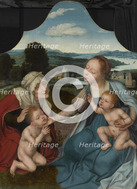 Virgin And Child With Saints Elizabeth and John the Baptist, c1520-25 Creator: Quentin Metsys I.