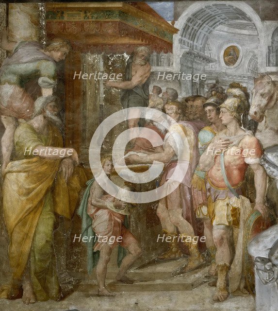 The recovery of the lost territories for the pope by Emperor Otto I, ca 1563.