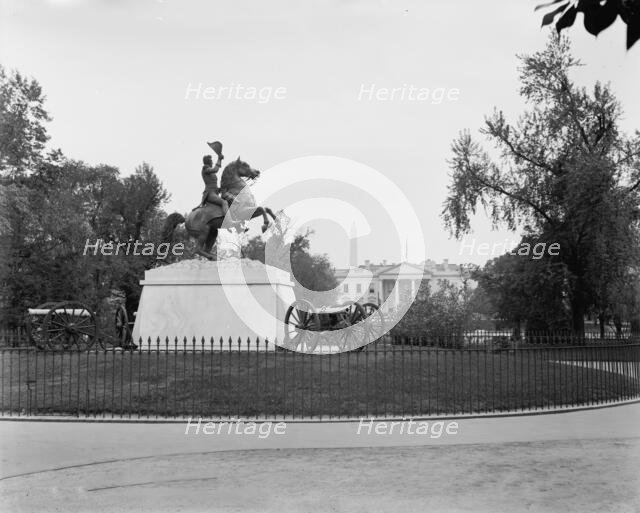 Jackson's statue, [Lafayette Square], Washington, D.C., between 1880 and 1897. Creator: William H. Jackson.