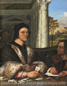 Portrait of Ferry Carondelet with his Secretaries, 1510. Creator: Sebastiano del Piombo.