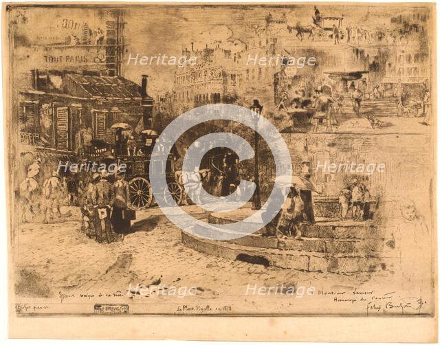 La Place Pigalle en 1878 (Place Pigalle in 1878), 1878. Creator: Felix Hilaire Buhot.