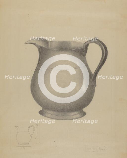 Pitcher, c. 1936. Creator: Henry Granet.