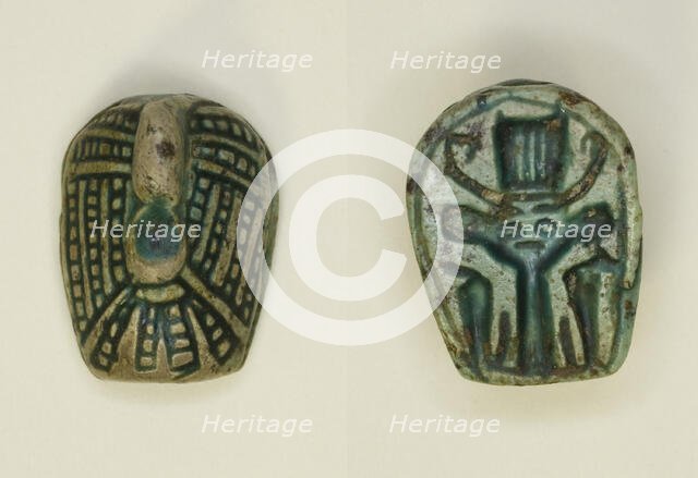 Scaraboid: Duck with Head Resting on Back, Egypt, New Kingdom, Dynasty 18 (about 1550-1295 BCE). Creator: Unknown.