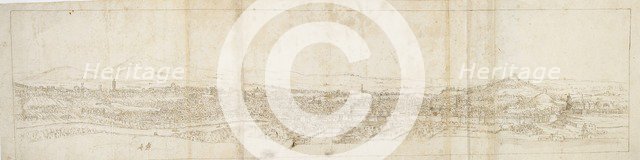 Panoramic View of Rome from Monte Mario, Castel S. Angelo in the Foreground, c1550s. Artist: Anthonis van den Wyngaerde.