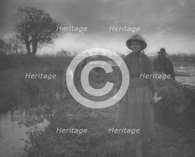 Poling the Marsh Hay, 1886. Creator: Peter Henry Emerson (British, 1856-1936); Sampson Low, Marston, Searle, and Rivington [with T. F. Goodall.