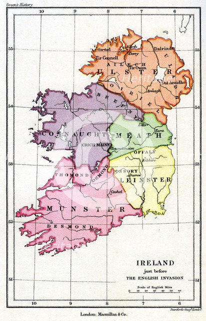 Ireland just before the English (Norman) invasion, 1169 (1893). Artist: Unknown