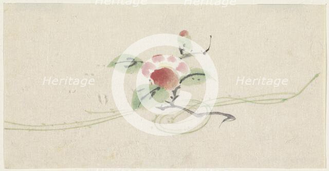 Branch with red camellia, 1808-1861. Creator: Utagawa Kuniyoshi.