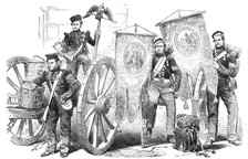 Crimean Heroes and Trophies, at Woolwich - from a photograph by J. Cundall and R. Howlett, 1856.  Creator: Unknown.