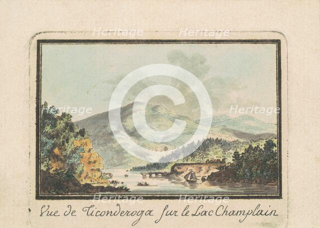 View of Ticonderoga from Lake Champlain, 1794-1796. Creator: Charles Balthazar Julien Févret de Saint-Mémin.