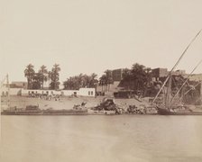 Village on the Nile, 19th century. Creator: Anon.