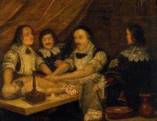 William Harvey dissecting the body of Thomas Parr, c1900. Creator: Unknown.