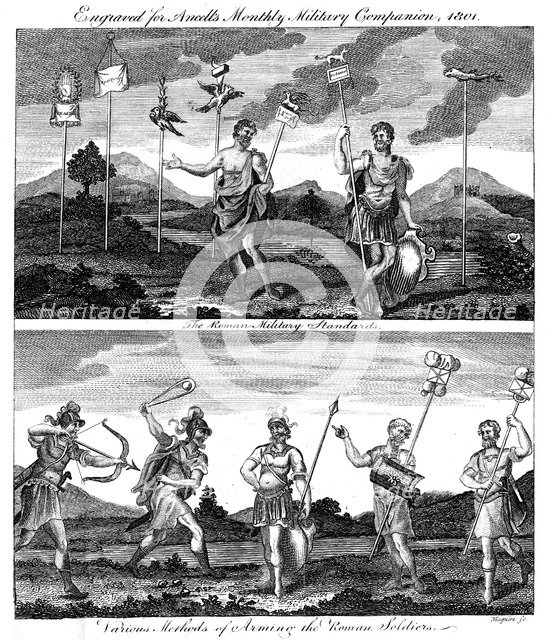 Roman soldiers, 1801. Artist: Unknown