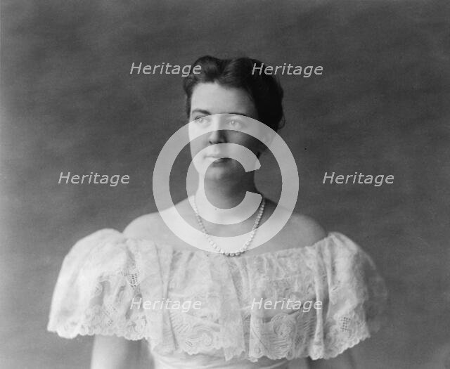 Frances F. Cleveland, head-and-shoulders portrait, facing left, c1897. Creator: Frances Benjamin Johnston.