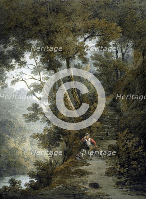 A scene in the woods at Bolton Abbey, Yorkshire,c 1800-1820. Creator: James Bourne.