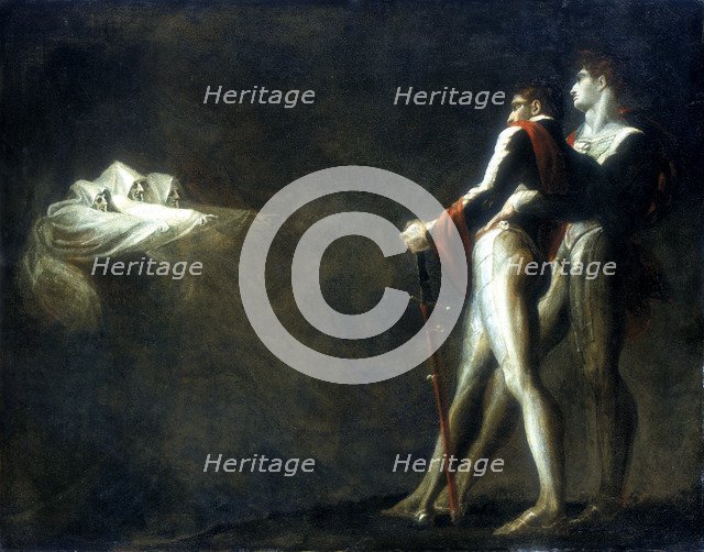 'The Three Witches Appearing to Macbeth and Banquo', late 18th century. Artist: Henry Fuseli