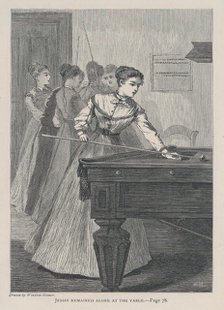 Jessie Remained Alone at the Table (The Galaxy, An Illustrated Magazine of Entertaini..., July 1868. Creator: Unknown.