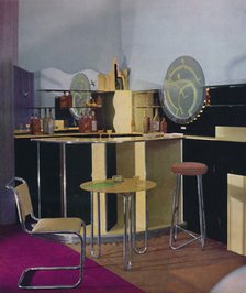 'A cocktail bar by the British Vitrolite Company of London, designed by Kenneth Cheesman', 1935. Artist: Unknown.