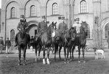 Cavalrymen outside the regimental stores, Landskrona, Sweden 1926. Artist: Unknown