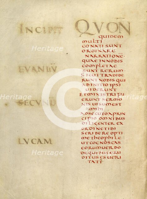 Incipit Page; Gospel Book, about 826-838. Creator: Unknown.