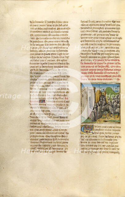 The Abduction of Helen; Miroir Historial, about 1475. Creator: Unknown.