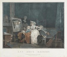 The Two Kisses, 1786. Creator: Philibert Louis Debucourt.