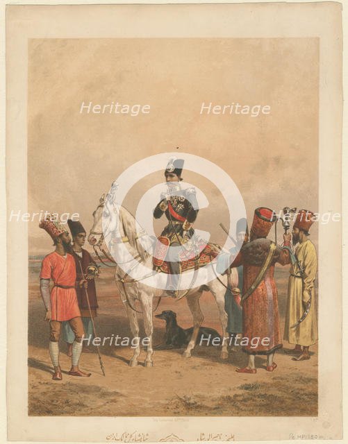 Nasser al-Din Shah Qajar (1831-1896), Shahanshah of Persia, c. 1850. Artist: Anonymous  