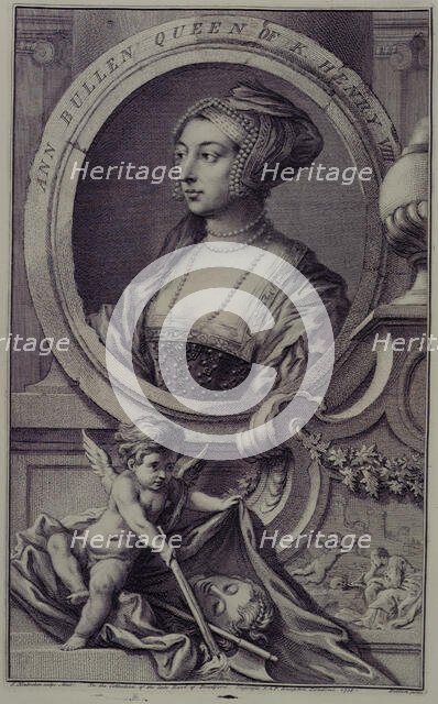 Ann Bullen Queen of K. Henry VIII, c1743-c1751. Creators: Jacobus Houbraken, George Vertue.