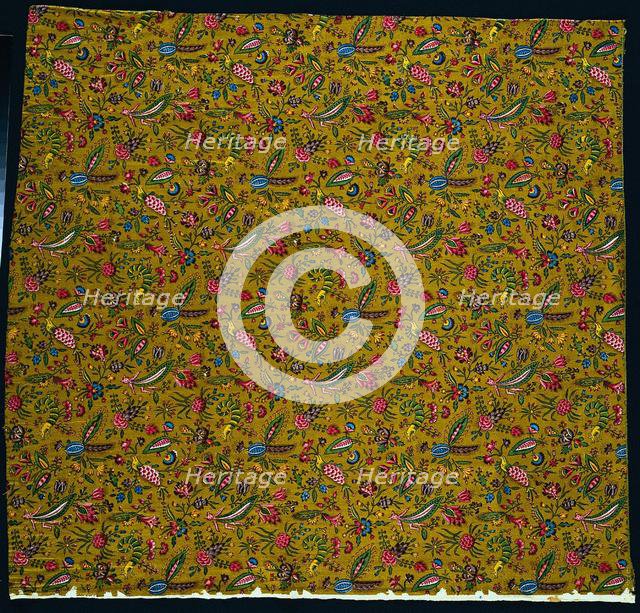 Strip of Woodblock Printed Cotton, 1780. Creator: Christophe Philippe Oberkampf (French, 1738-1815), firm of.