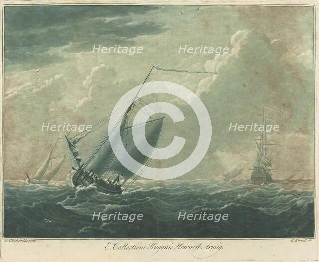 Shipping Scene from the Collection of Hugo Howard, 1720s. Creator: Elisha Kirkall.