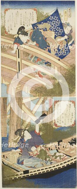 Huang Shigong (Kosekiho) and Zhang Liang (Choryo), from "A Set of Two on the States of Han..., 1834. Creator: Yanagawa Shigenobu II.