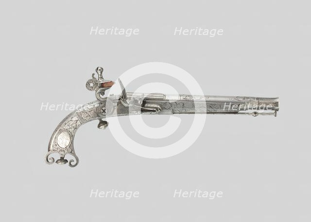 Flintlock Belt Pistol, Scotland, c. 1735. Creator: Thomas Caddell.