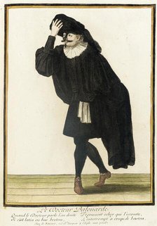 Recueil des modes de la cour de France, 'Le Docleur Baloüarde', between c1678 and c1693. Creator: Nicolas Bonnart.