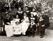 Joan Maragall i Gorina (1860-1911), Catalan poet and essayist,  portrait with his family.