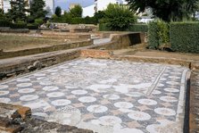 A mosaic floor in the House of the Amphitheatre, Merida, Spain, 2007. Artist: Samuel Magal