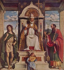 'Saint Peter enthroned with Saints, John the Baptist and Saint Paul', c1516. Creator: Giovanni Battista Cima da Conegliano.