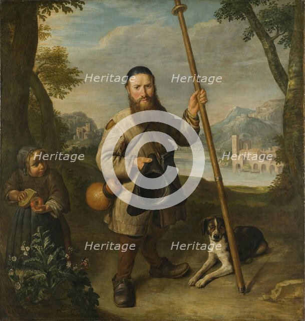 Dwarf in a Landscape, 18th century. Creator: Pieter Snayers.