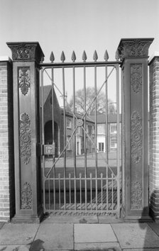 Wrought iron gate east of Lambeth Palace, Lambeth Road, Lambeth, London, c1945-1980. Artist: Eric de Maré