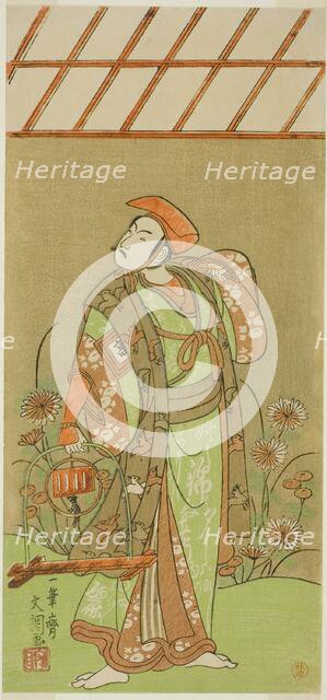 The Actor Ichikawa Komazo II as Soga no Juro Sukenari Disguised as a Fox Trapper..., c. 1770. Creator: Ippitsusai Buncho.